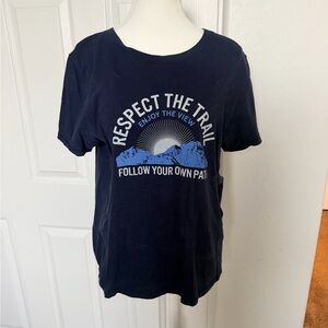 J Crew Respect The Trail Graphic T-Shirt - M